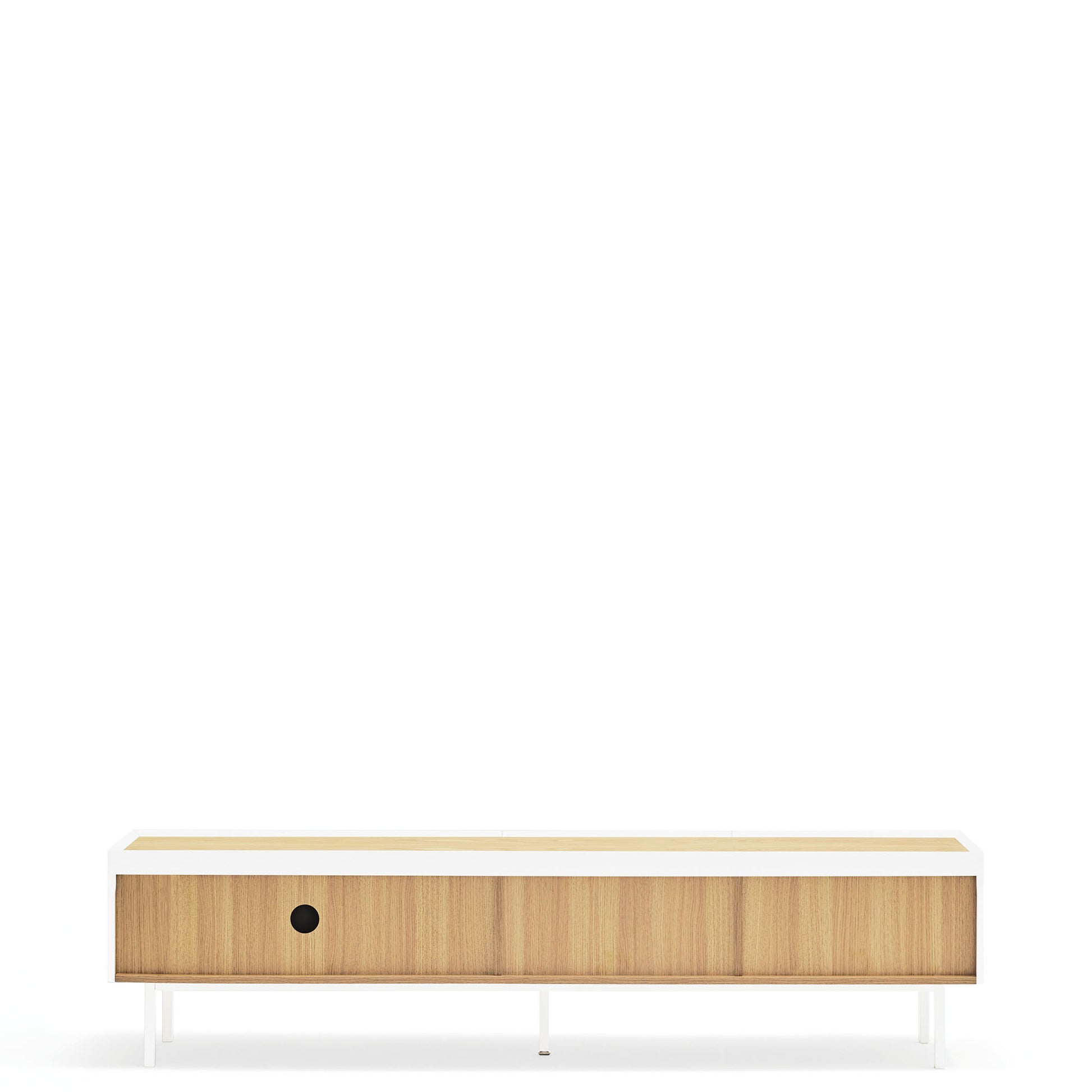Mueble TV Arista 2 compartimientos cerrados puerta corta