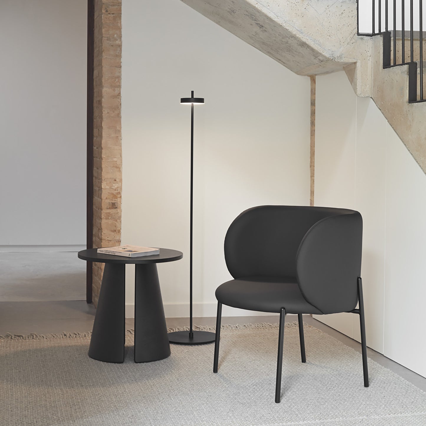 Mesa Auxiliar Cep 50 cm | Teulat - Negro (vista extra)