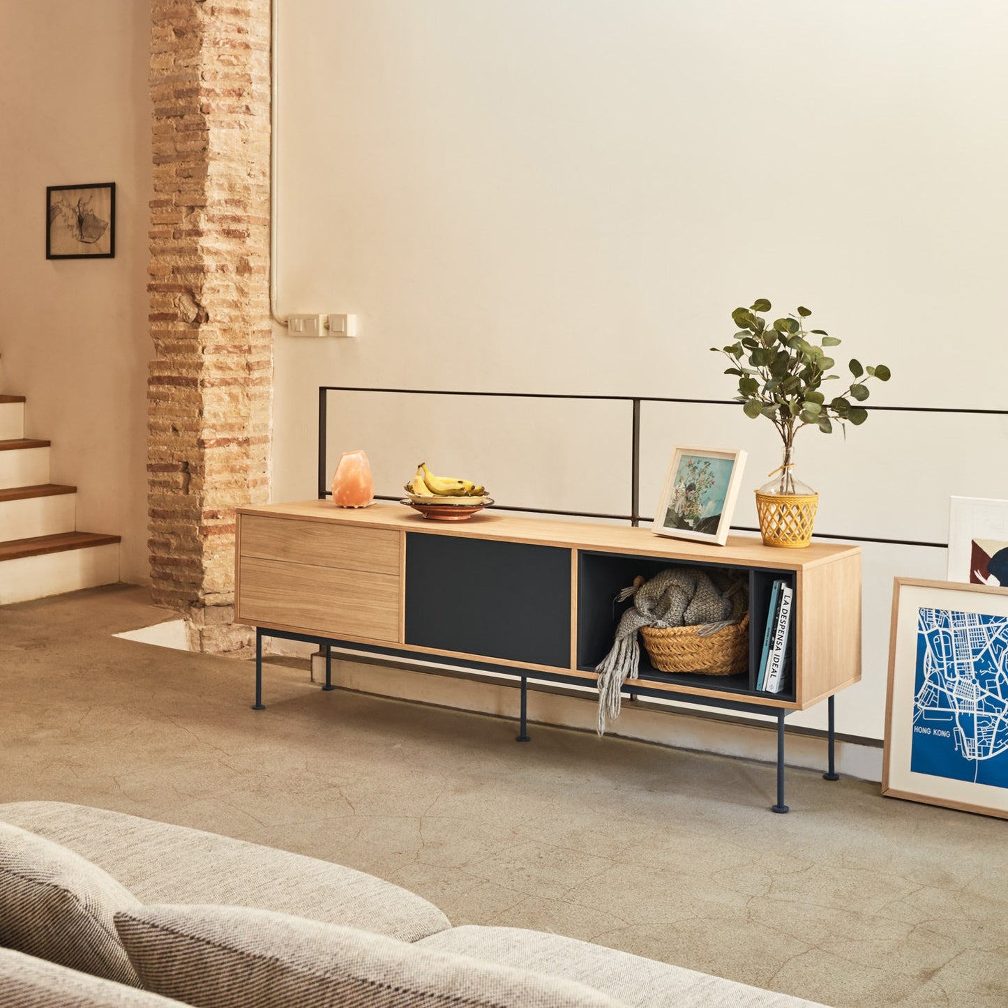 Mueble TV YOKO 1P2C | Teulat - Gris antracita
