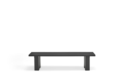 Banco Banda 180 cm en Pino Macizo | Teulat - Negro
