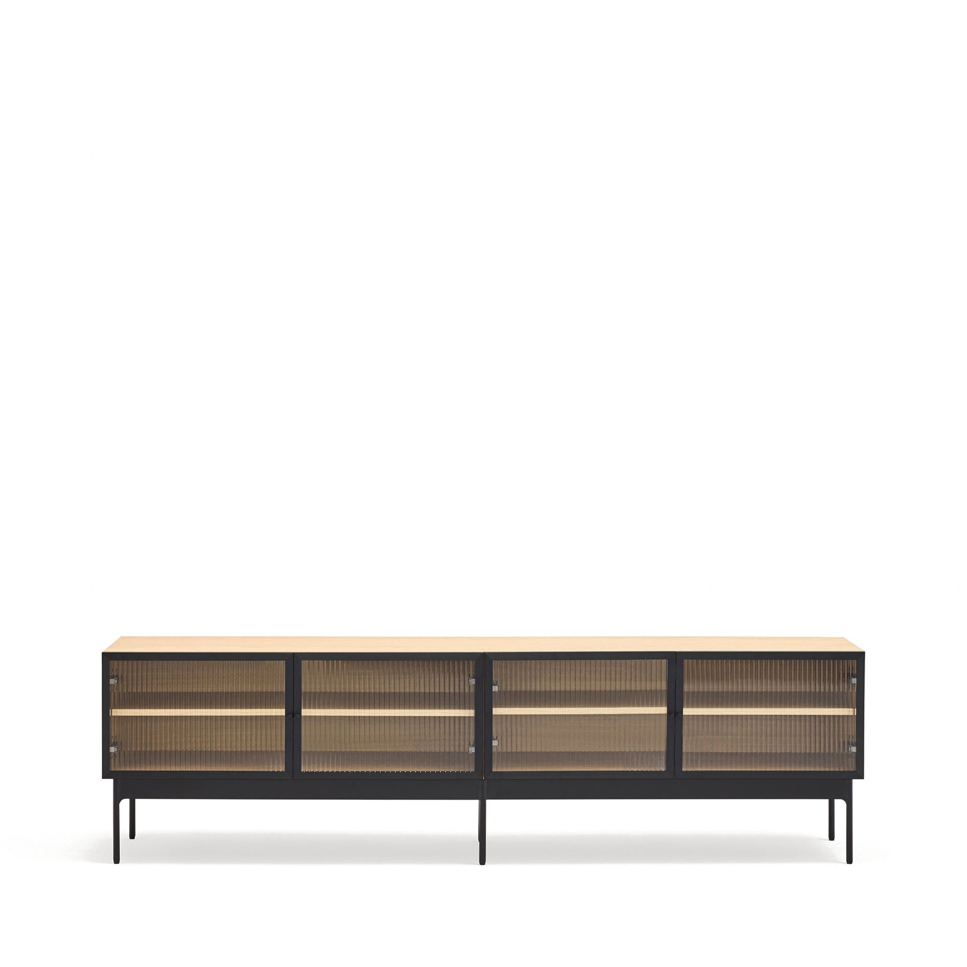 Mueble TV Blur frente roble auténtico veta natural visible