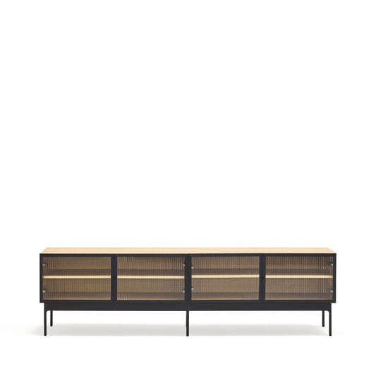Mueble TV Blur frente roble auténtico veta natural visible