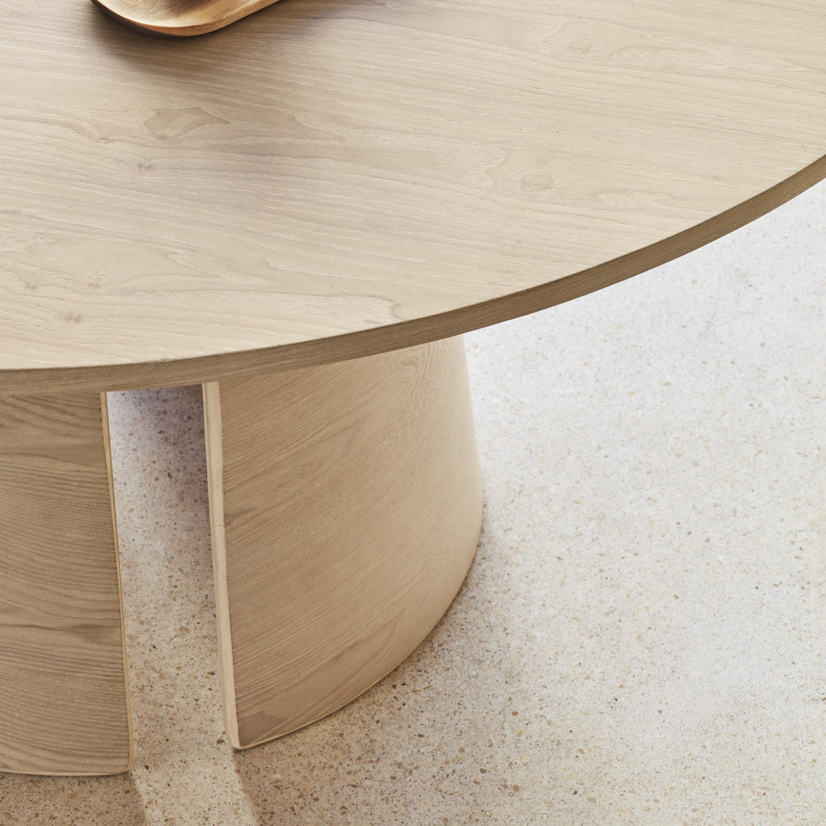 Mesa Redonda Cep Teulat Fresno Minimalista | Diseño Contemporáneo Ø137-157cm - Natural claro