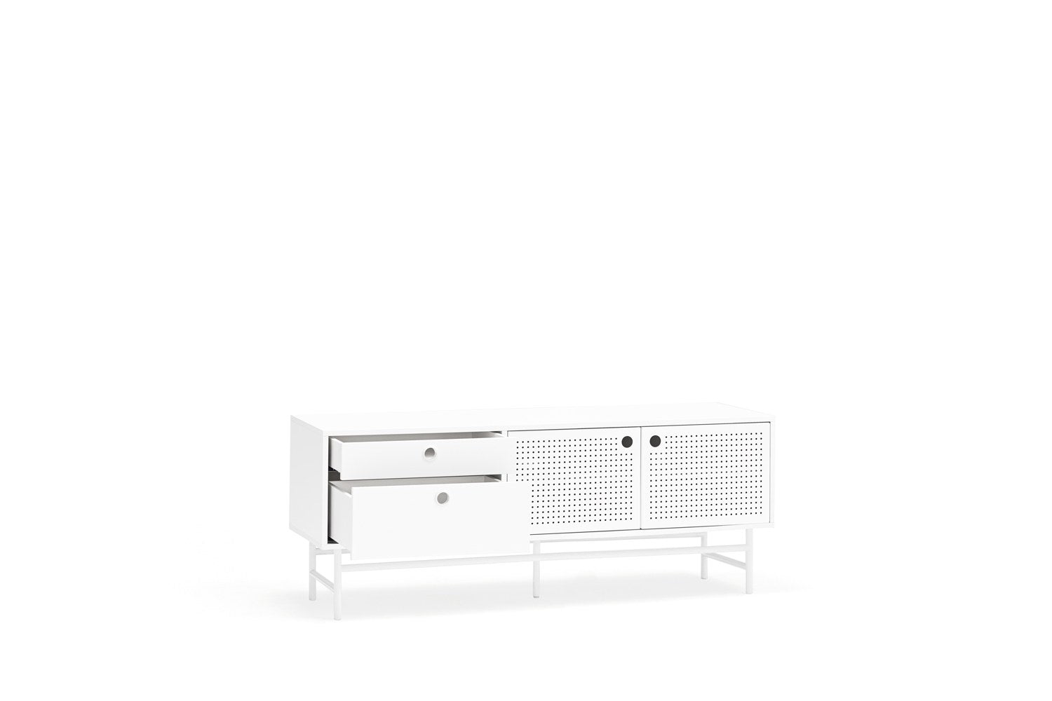 Mueble TV PUNTO 2P2C 140 cm | Teulat - Blanco (extra 4)