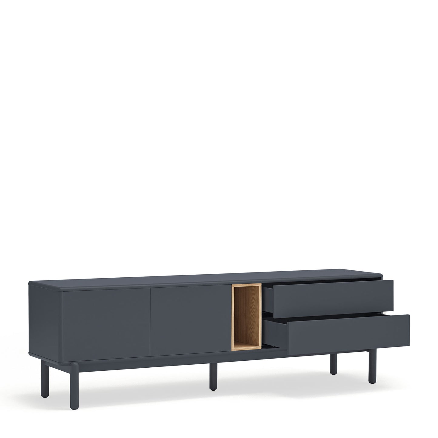 Mueble TV Corvo acabado mate duradero detalle antracita