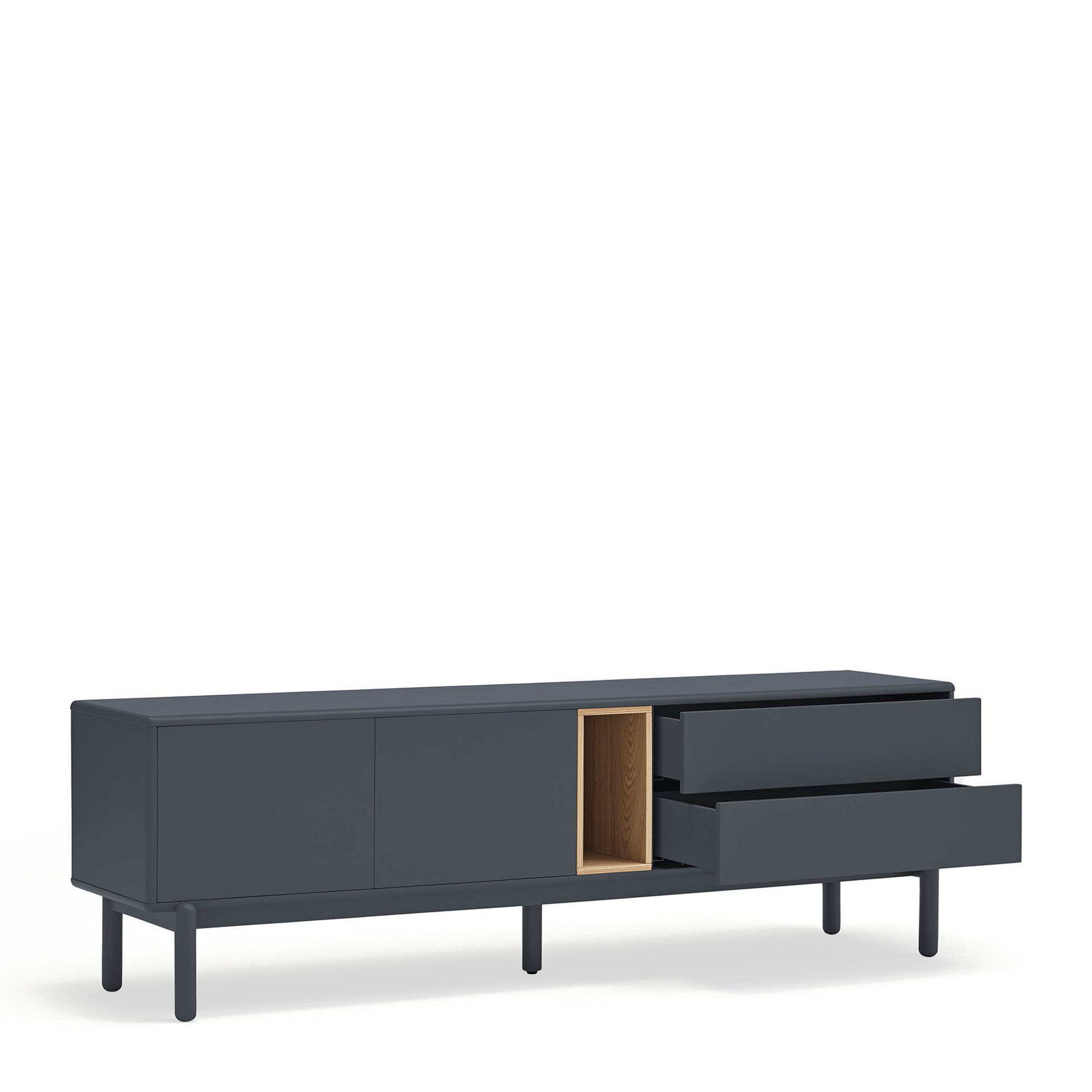 Mueble TV Corvo acabado mate duradero detalle antracita