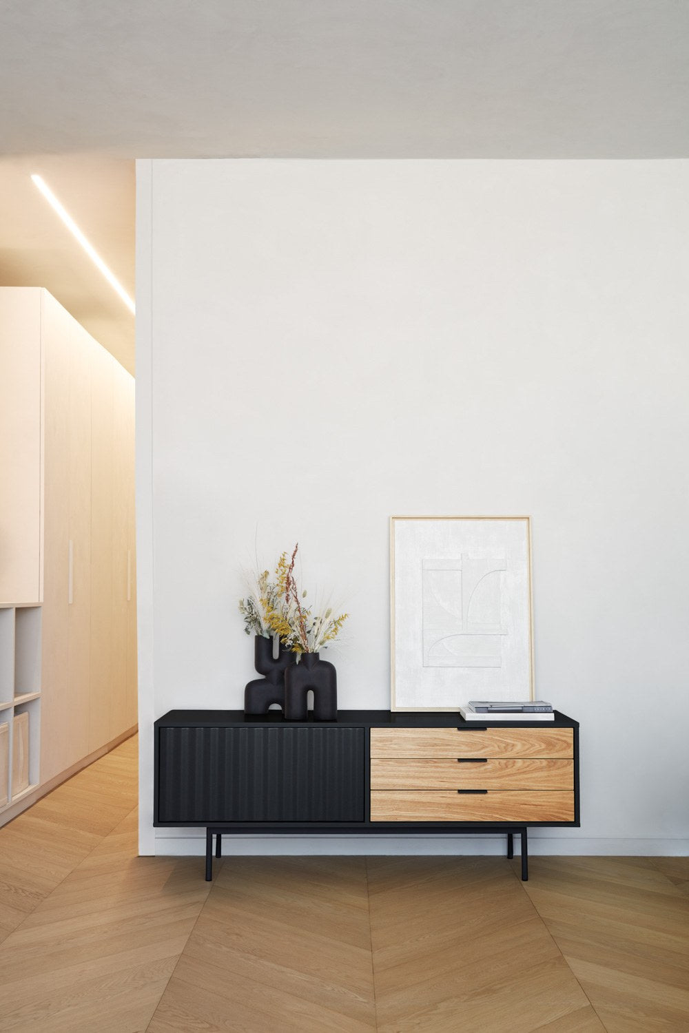Mueble TV SIERRA 1P3C | Teulat - Negro (extra 1)