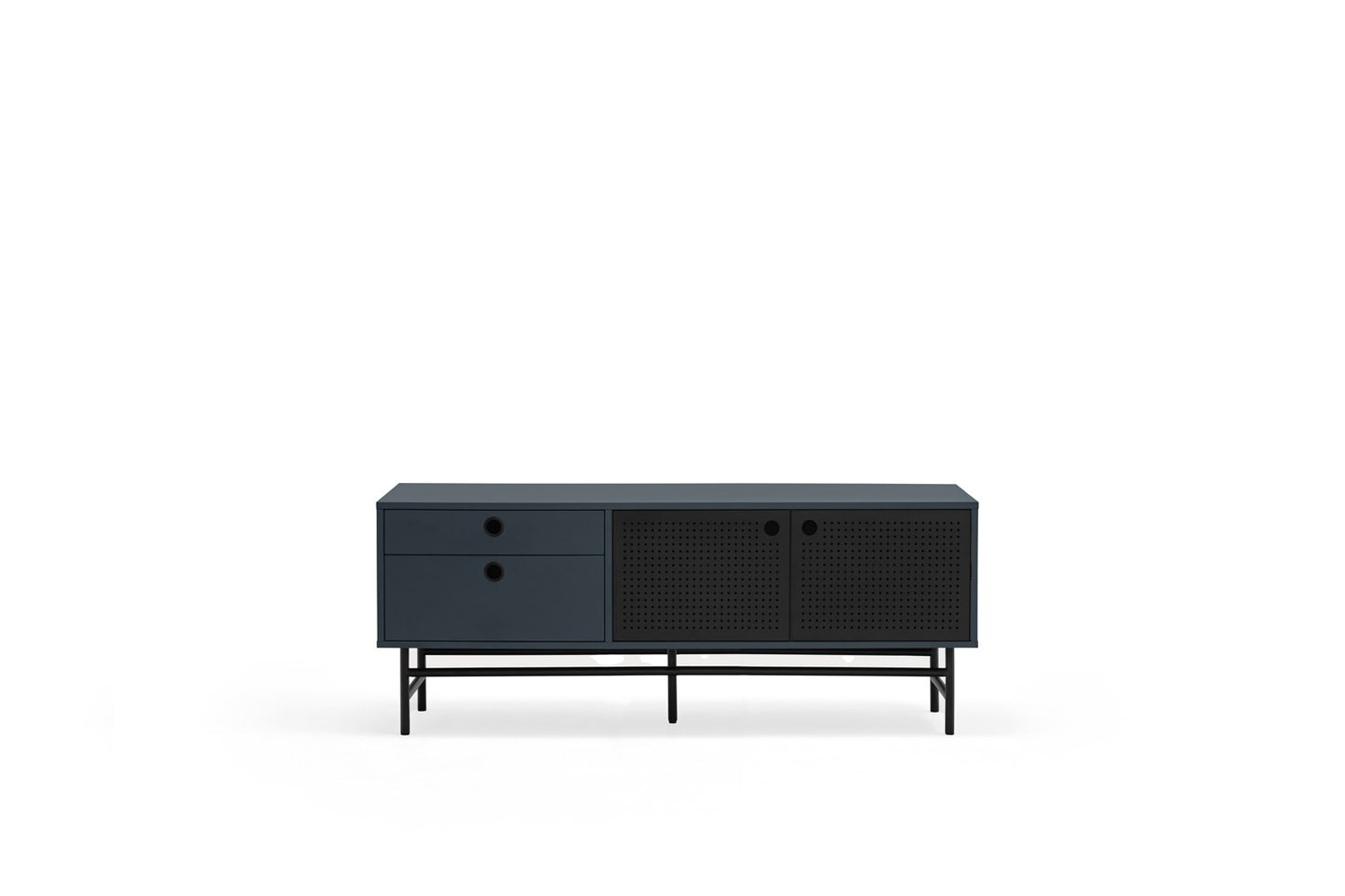 Mueble TV PUNTO 2P2C 140 cm | Teulat - Negro/Azul-gr antracita (extra 1)
