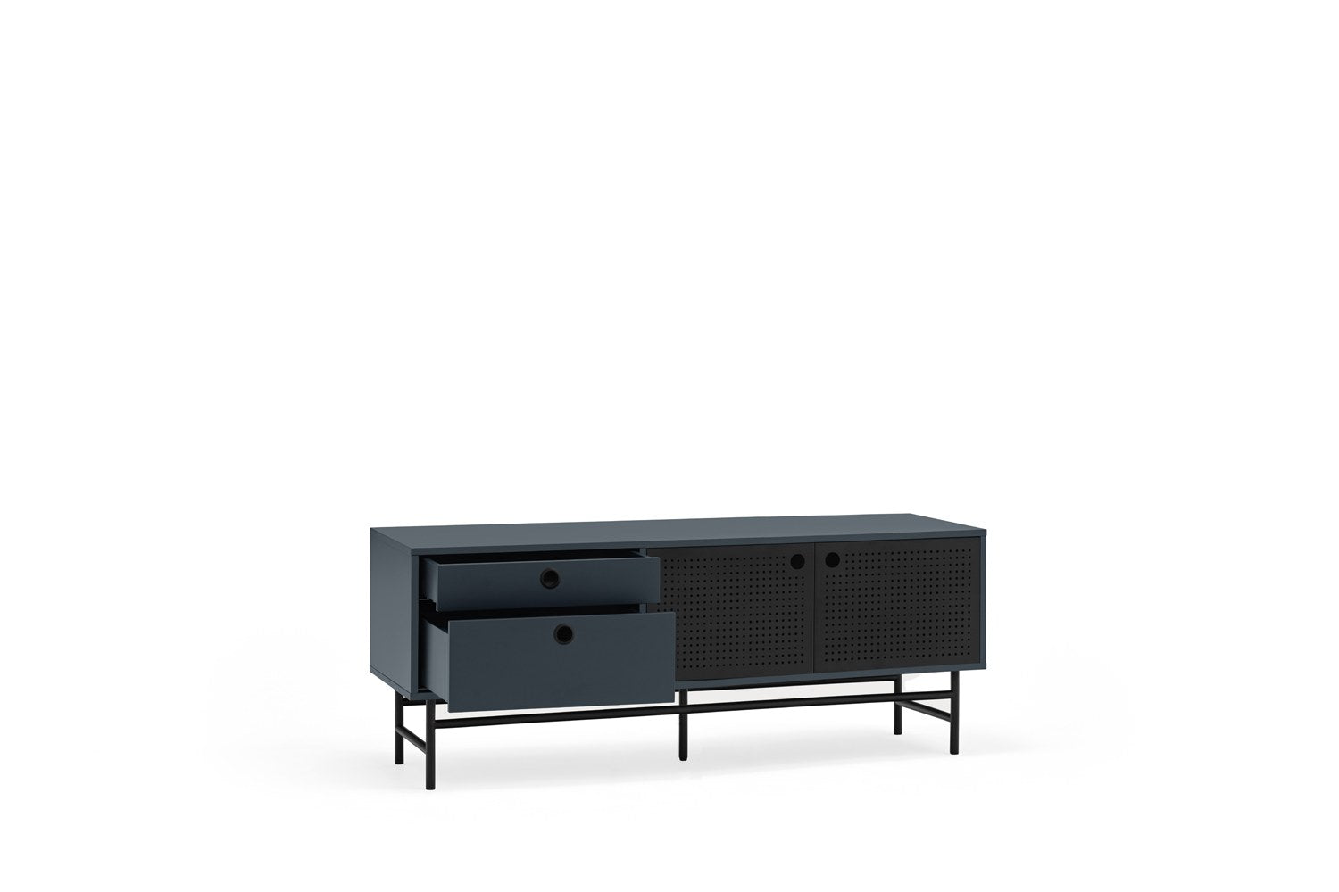 Mueble TV PUNTO 2P2C 140 cm | Teulat - Negro/Azul-gr antracita (extra 3)
