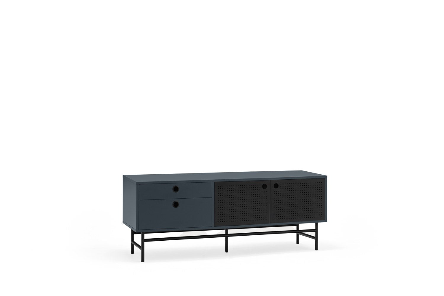 Mueble TV PUNTO 2P2C 140 cm | Teulat - Negro/Azul-gr antracita (extra 4)
