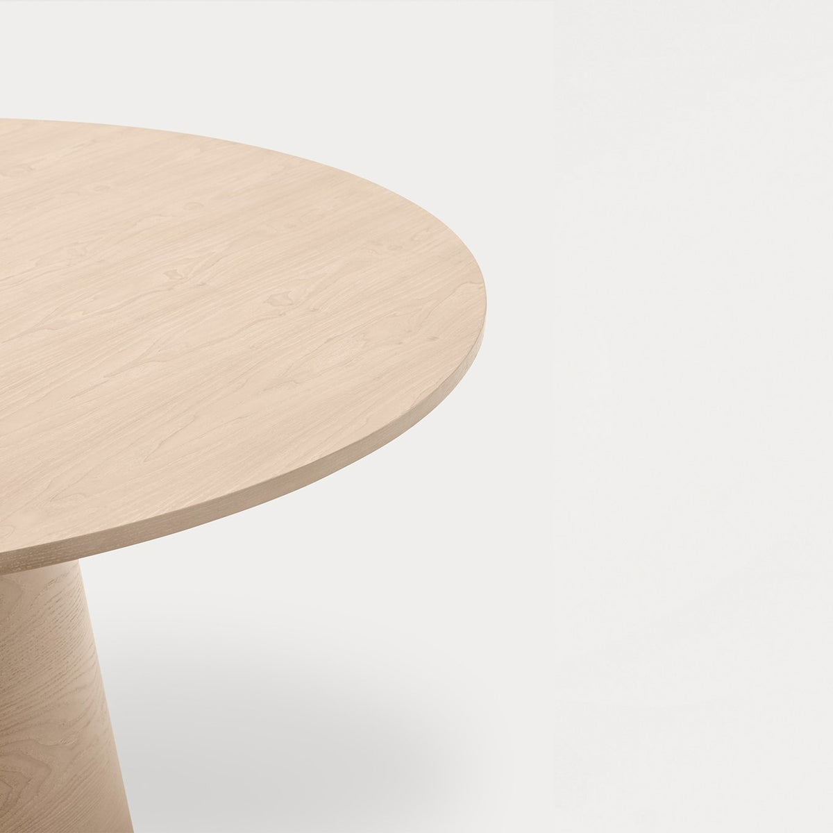 Mesa Redonda Cep Teulat Fresno Minimalista | Diseño Contemporáneo Ø137-157cm - Natural claro