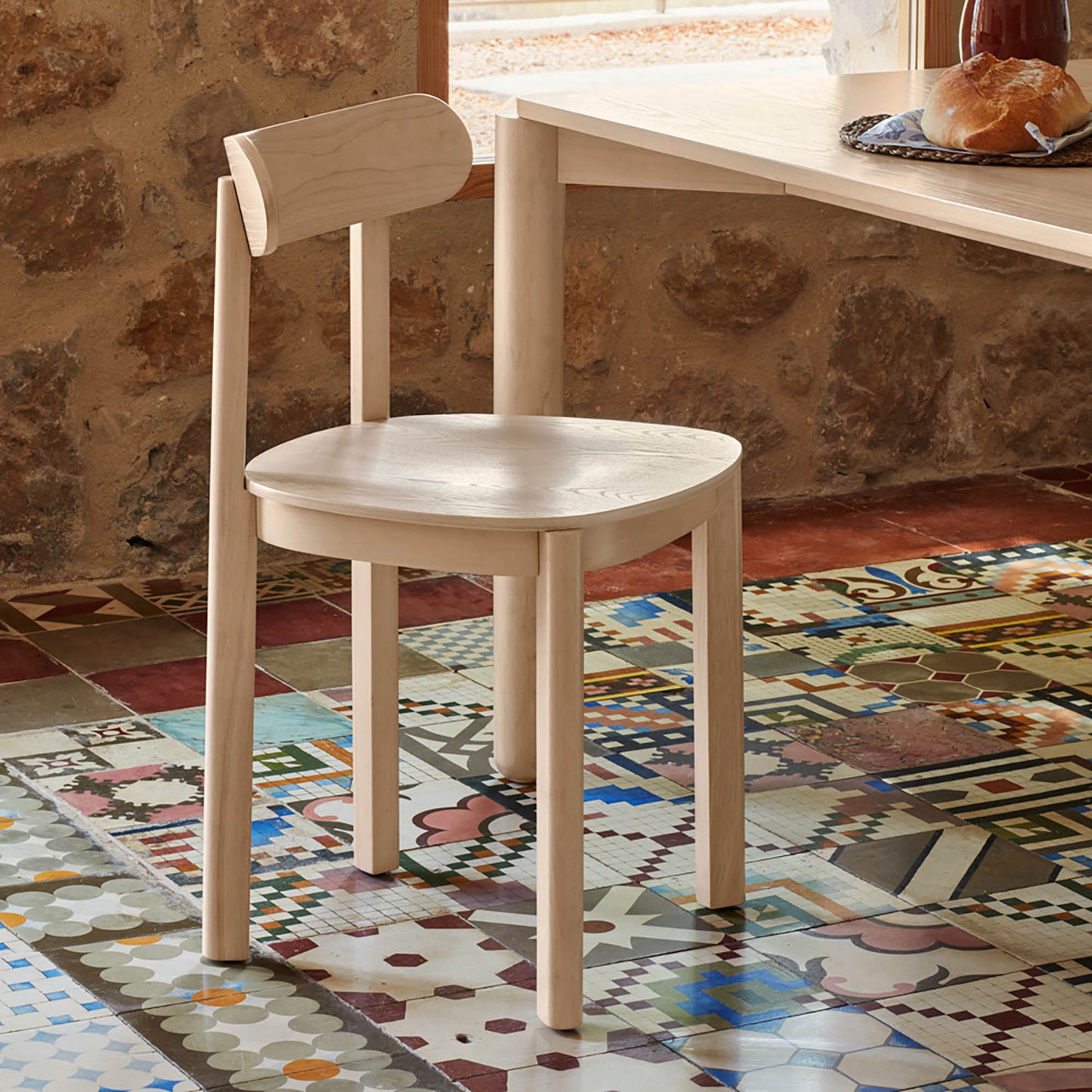 Silla Nara Teulat Fresno Natural Minimalista | Madera Comedor Contemporáneo