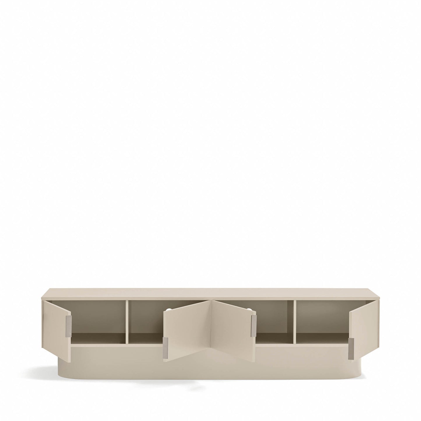 Mueble TV Totem puertas cerradas almacenamiento disimulado