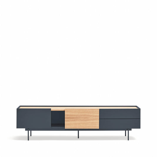 Mueble TV Otto frente natural - Combinación roble gris