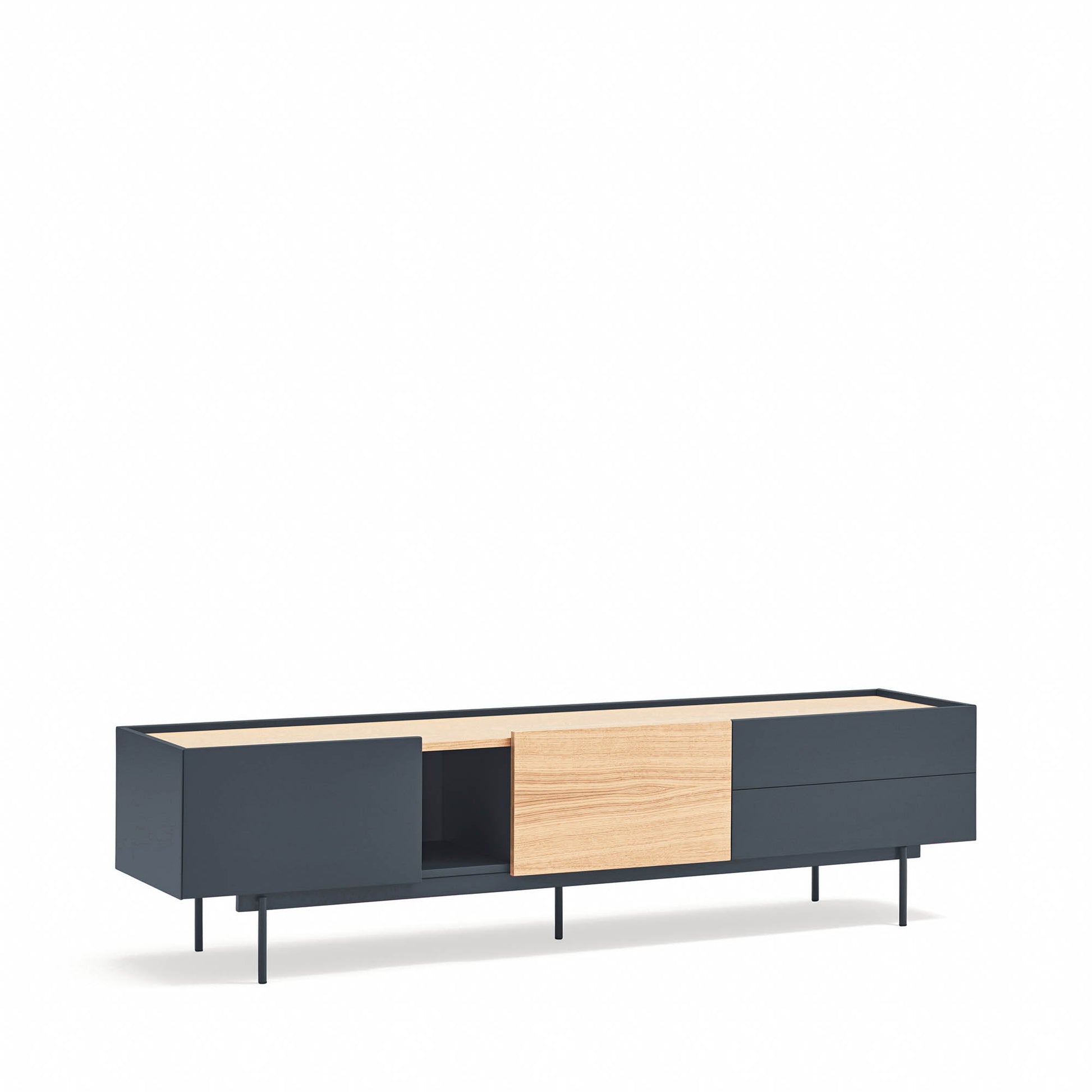 Mueble TV Otto vista estantes ajustables - Flexible almacenamiento