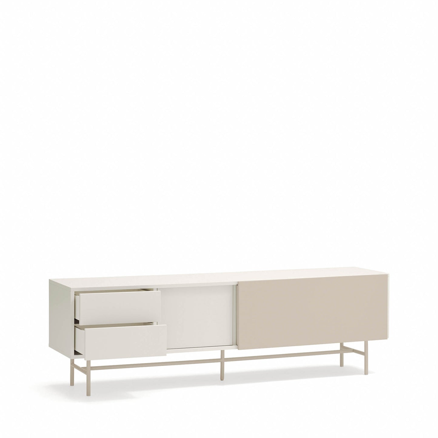 Mueble TV Nube colores crema arena armonía - Espacio pequeño