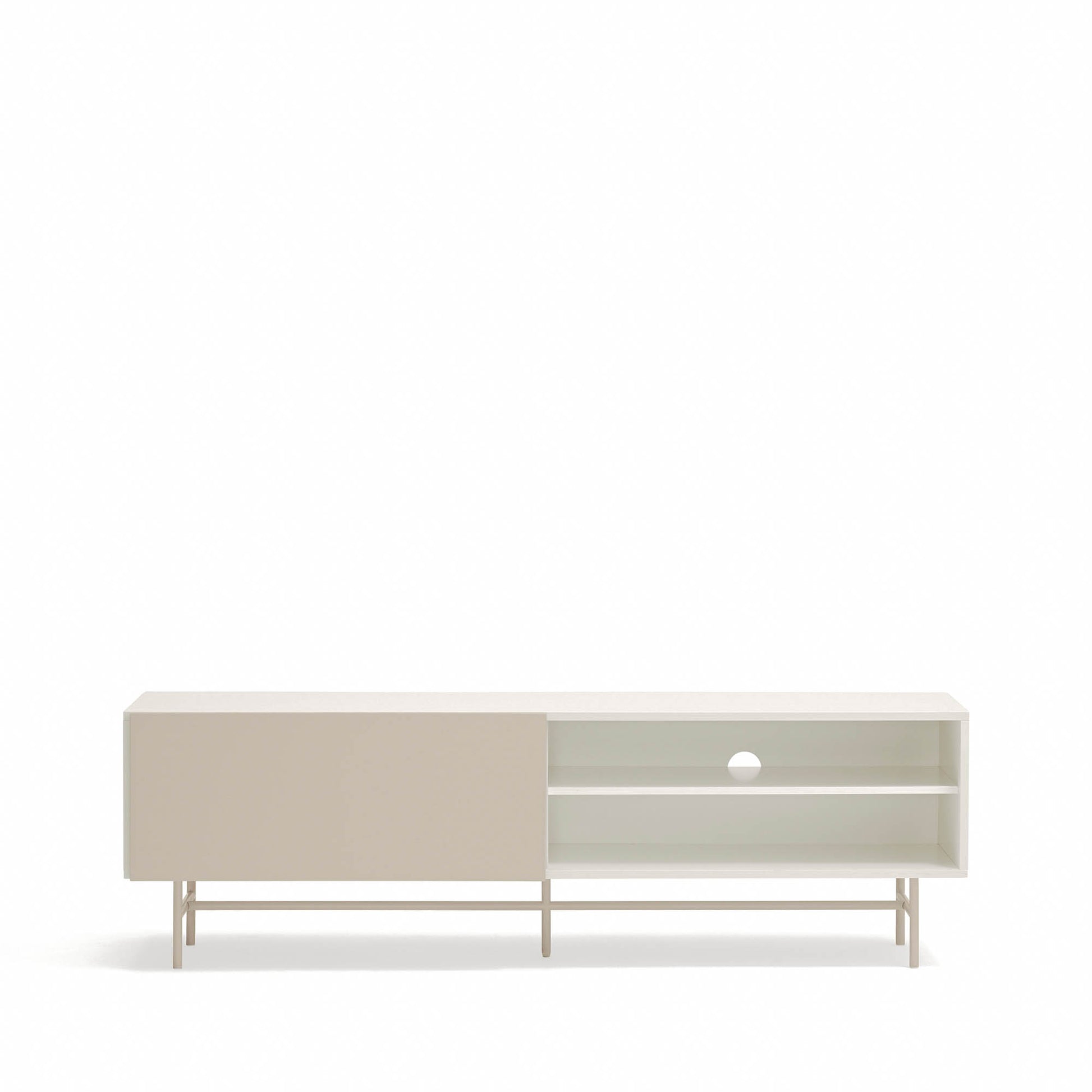 Mueble TV Nube 2 cajones profundos compartimiento abierto