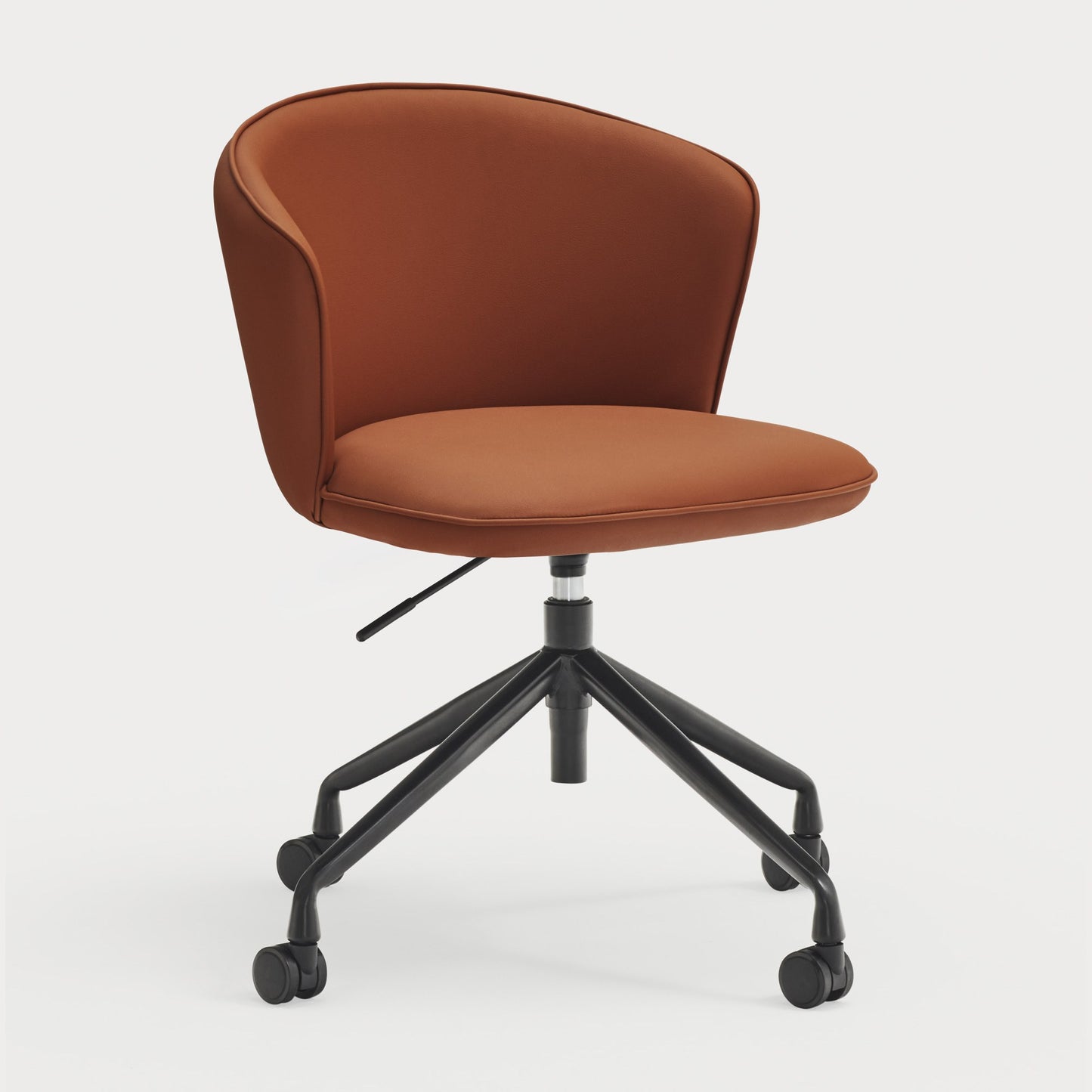 Silla ADD Teulat Pata con Ruedas | PerezOchando - PU Terracota (extra 1)