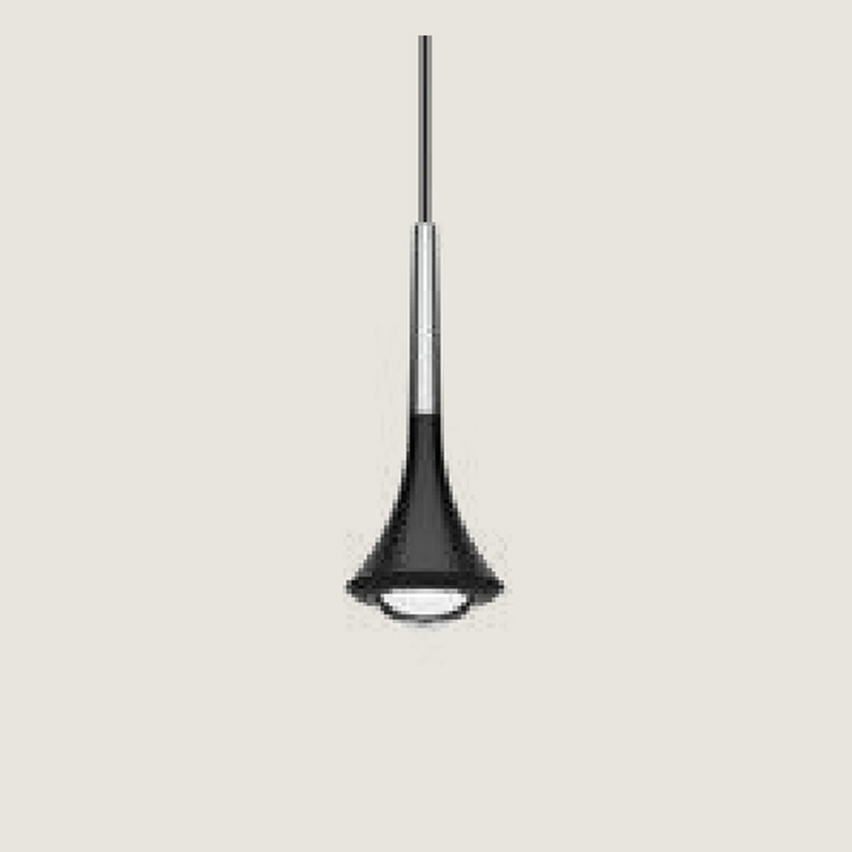 Lámpara Colgante Rain LODES Negro Mate - Detalle Cromo