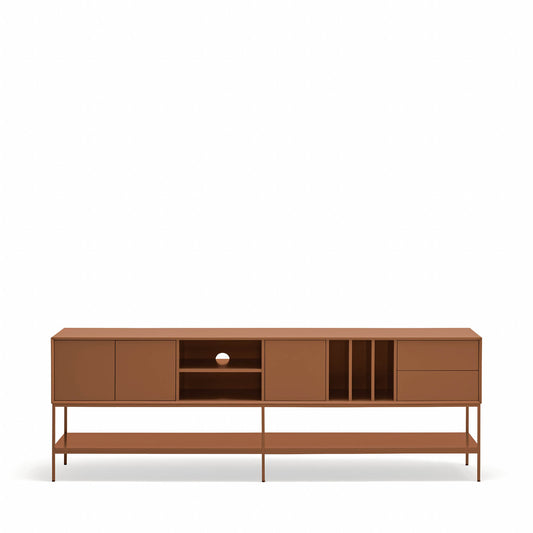 Mueble TV Platt 220 cm para home cinema - Color arcilla mate