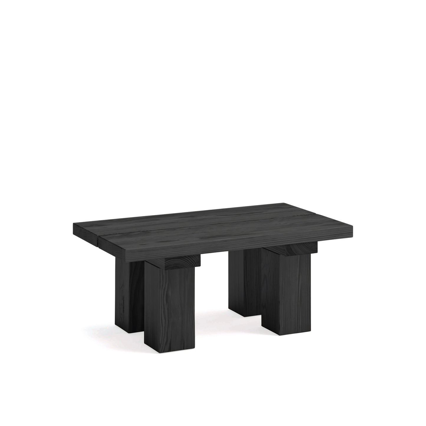 Mesa de Centro Banda en Pino Macizo | Teulat - Negro (vista extra)