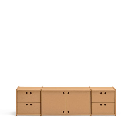 Mueble TV Wally Teulat - MDF natural 4 cajones