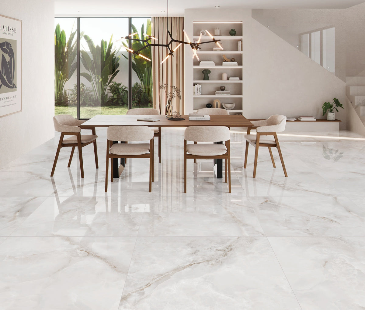 KTL ORION WHITE Revestimiento Marmol Blanco Pulido Bano