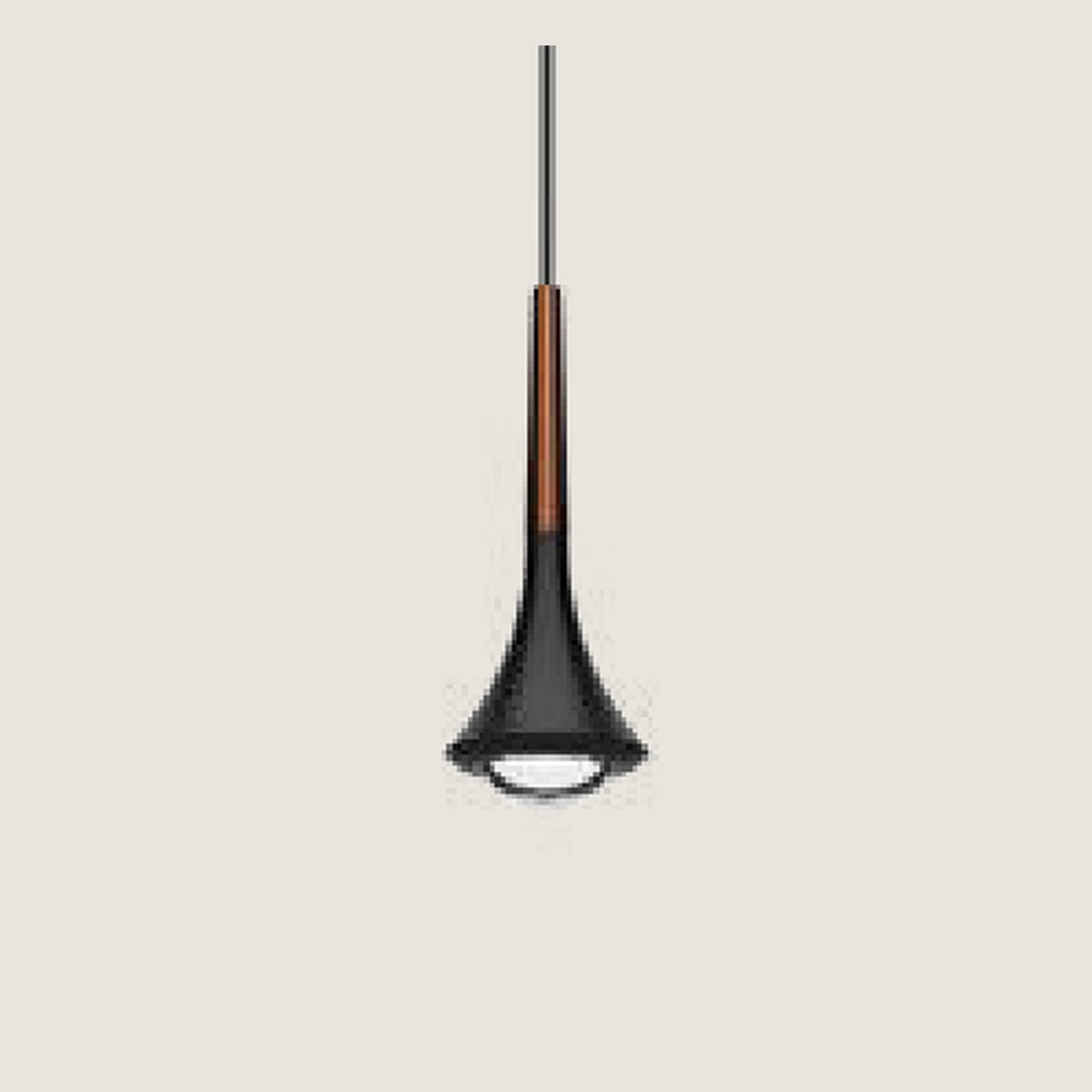 Lámpara Colgante Rain LODES Marrón Natural (Testa di Moro) - Detalle Negro Mate