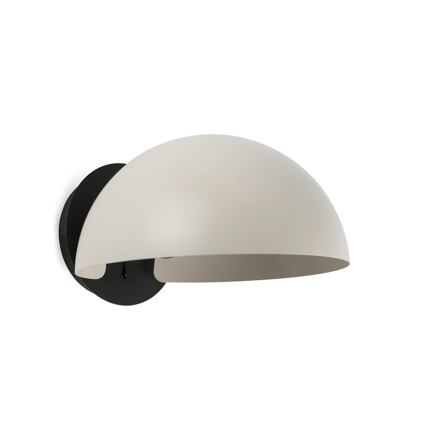 Aplique de Pared Faro Dominica Negro con Pantalla Cilíndrica Beige - Foto Principal