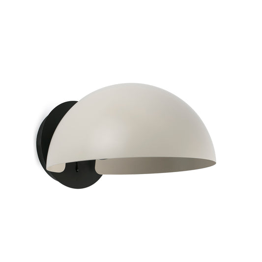 Aplique de Pared Faro Dominica Negro con Pantalla Cilíndrica Beige - Foto Principal
