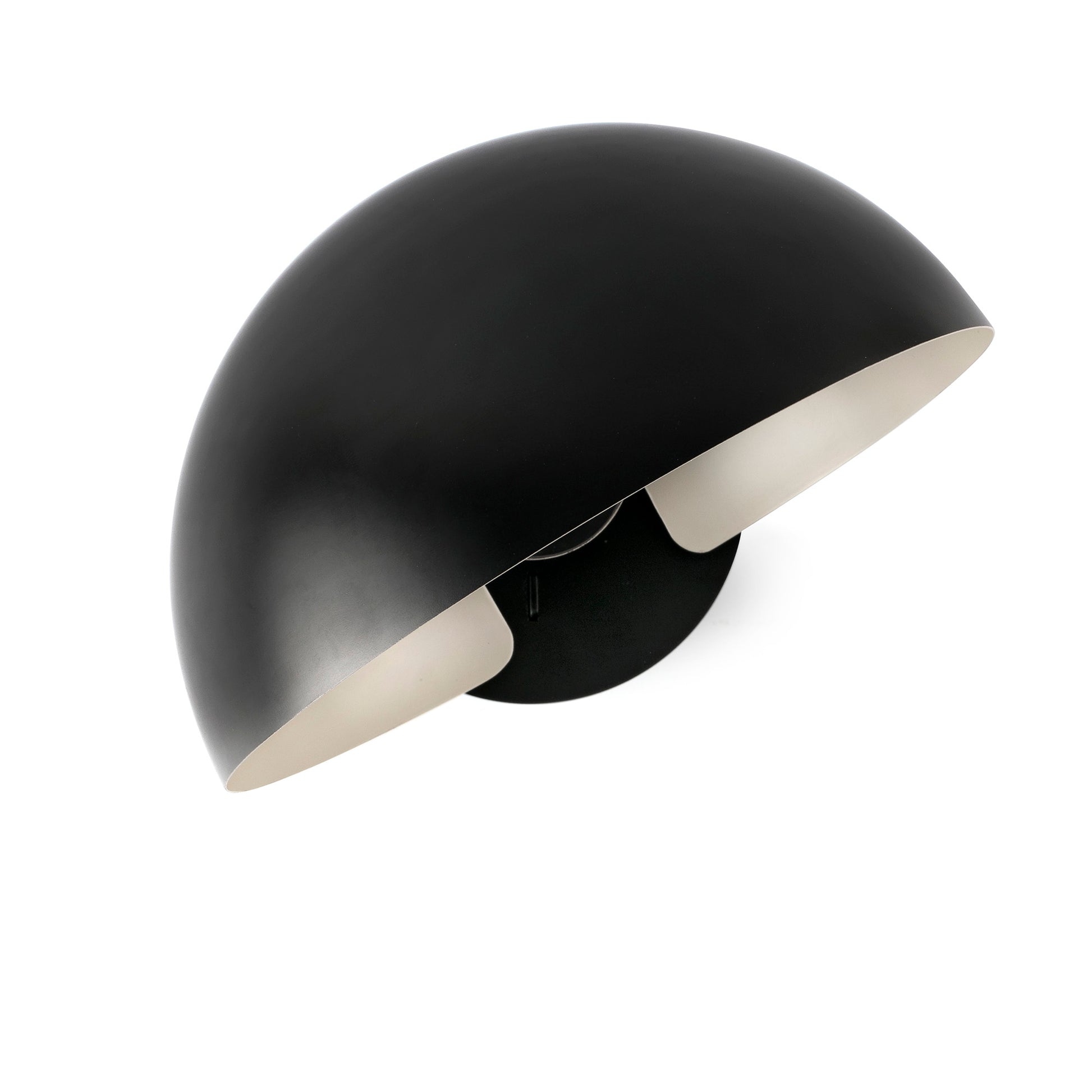 Aplique de Pared Faro Lupe Negro con Pantalla Cilíndrica Beige - Detalle