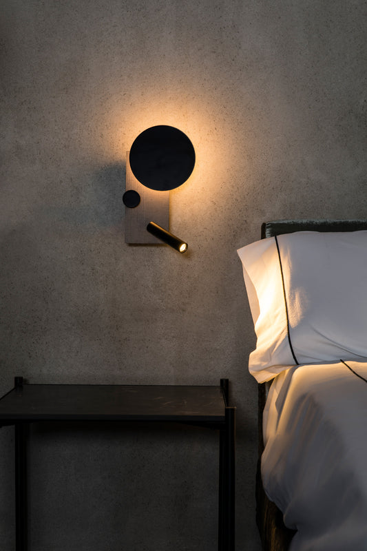 KLEE APLIQUE IZDO GRIS LED10W LECTOR 3W 2700K