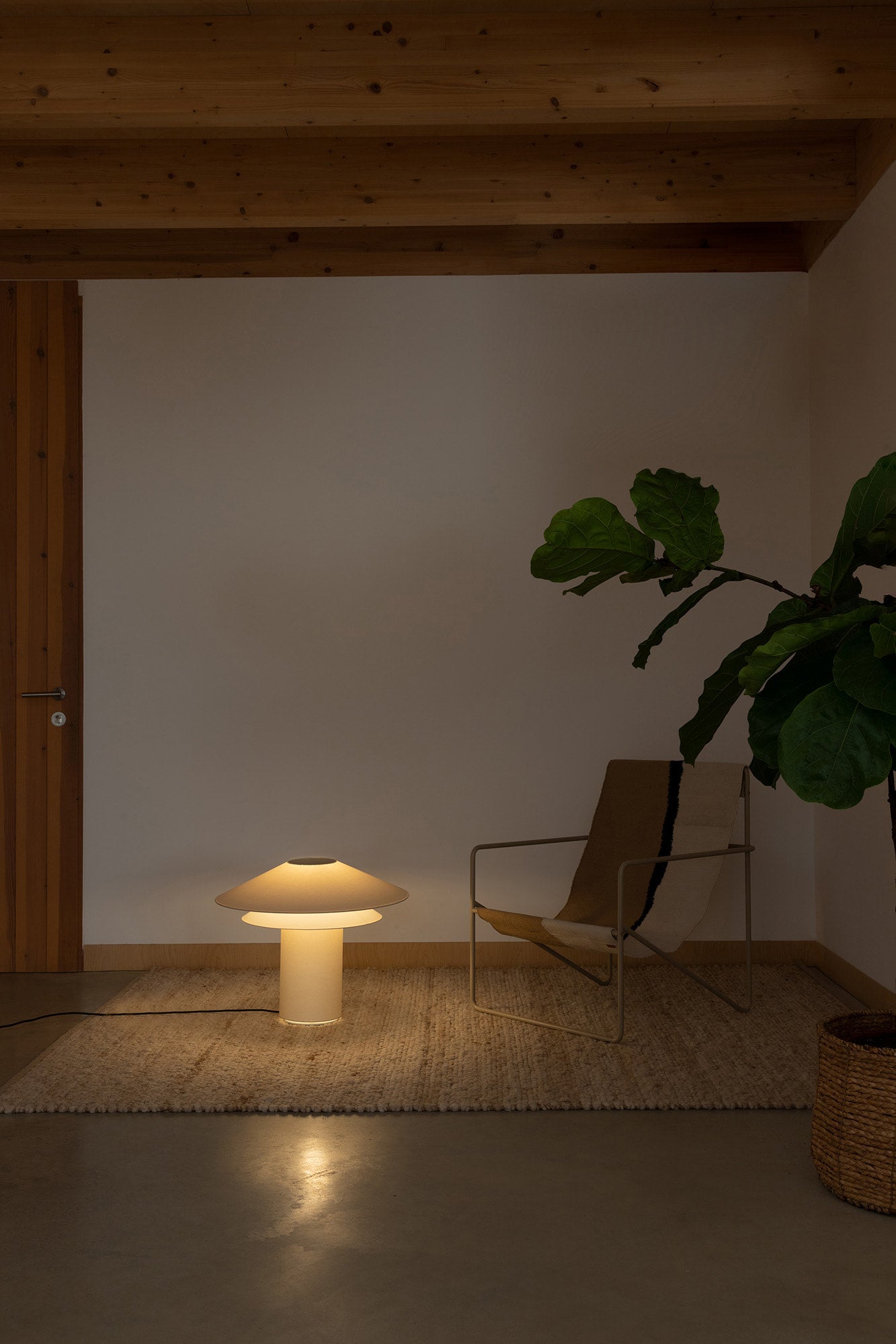 Lámpara de Sobremesa Faro Shan Cerámica Beige 1xE27 - Ambiente