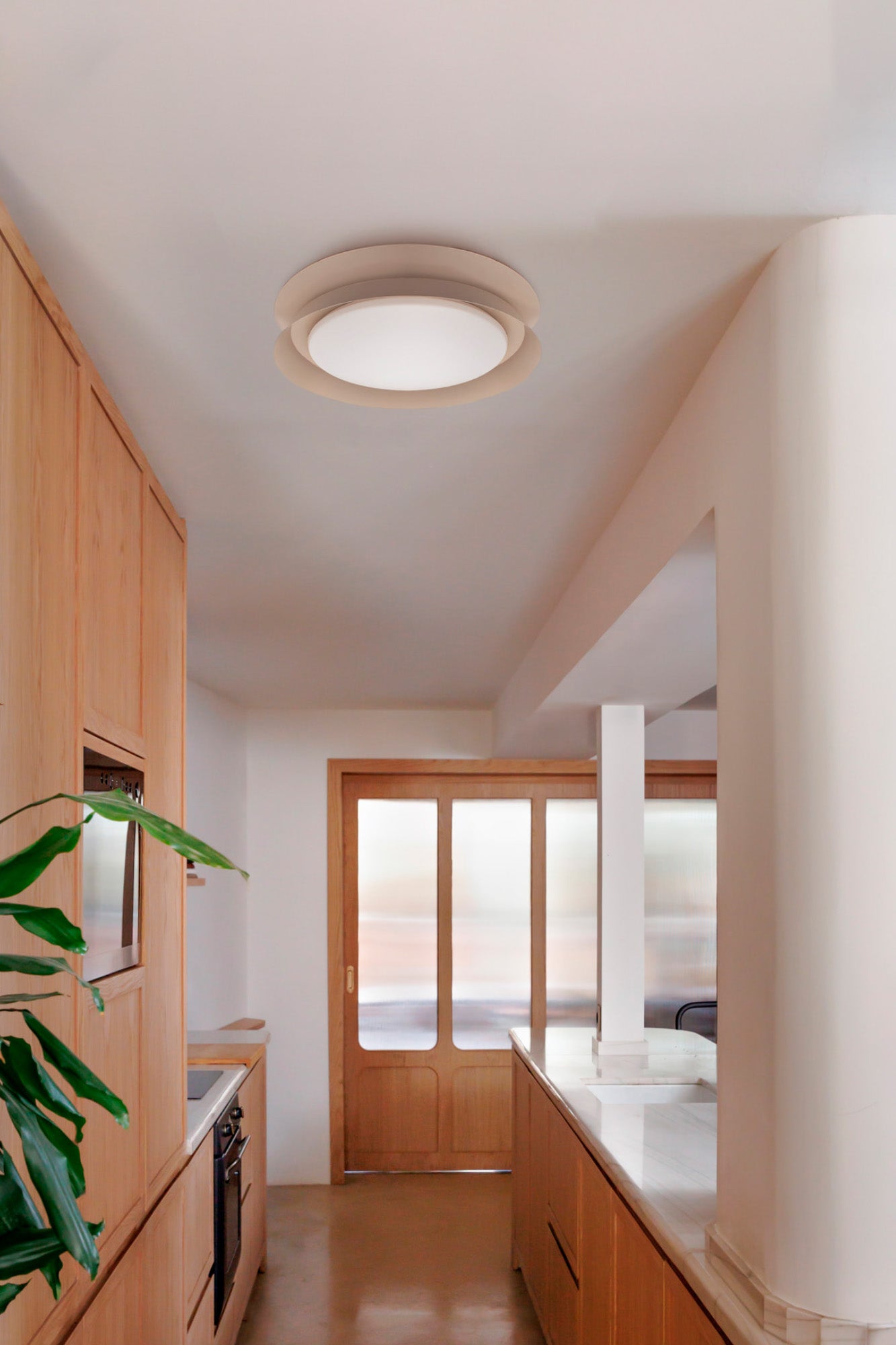 Plafón de Techo Faro Tender Gris LED 24W 2700K Extraplano - Ambiente