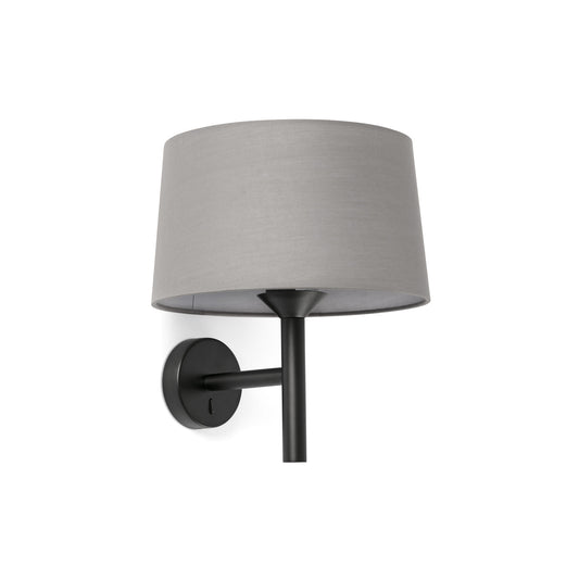 Aplique WINDSOR Faro negro con pantalla gris