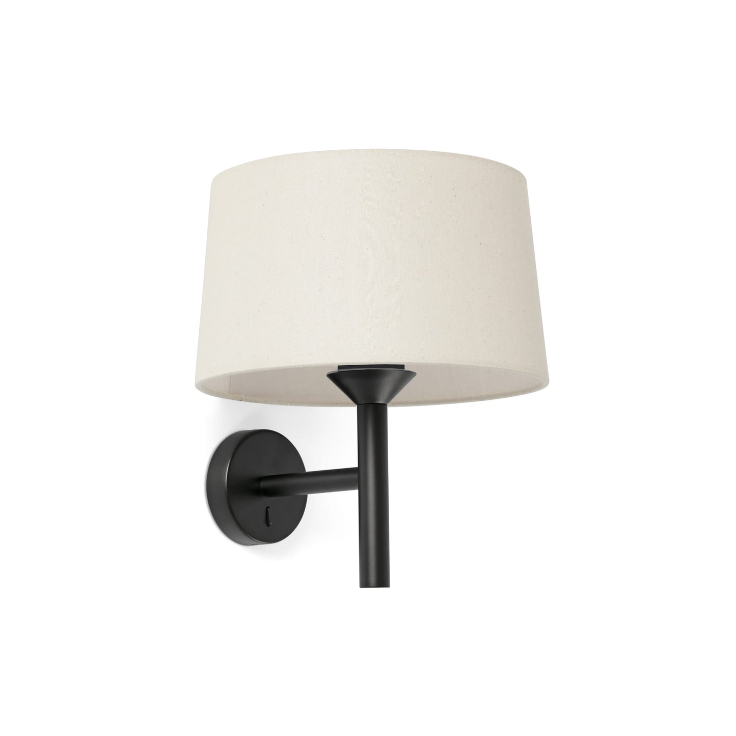 Aplique WINDSOR Faro negro con pantalla gris