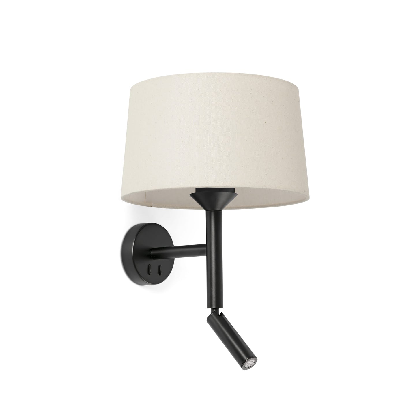 Aplique WINDSOR Faro blanco con lector LED y pantalla de lino