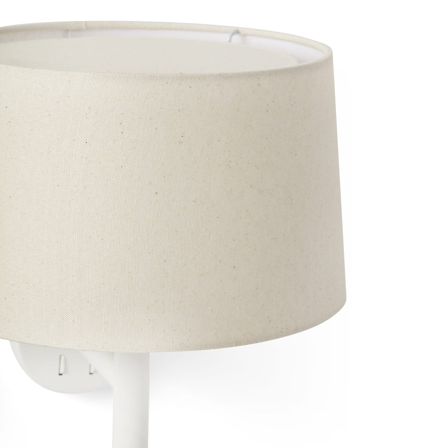 Aplique WINDSOR Faro blanco con lector LED y pantalla de lino