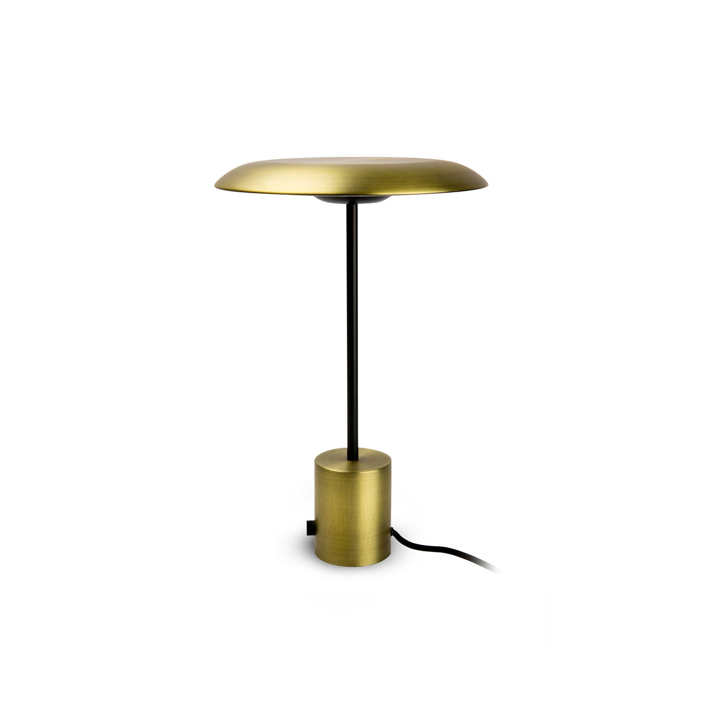 Lámpara de Sobremesa Faro Hoshi Oro Satinado y Negro LED 12W Regulable - Foto Principal