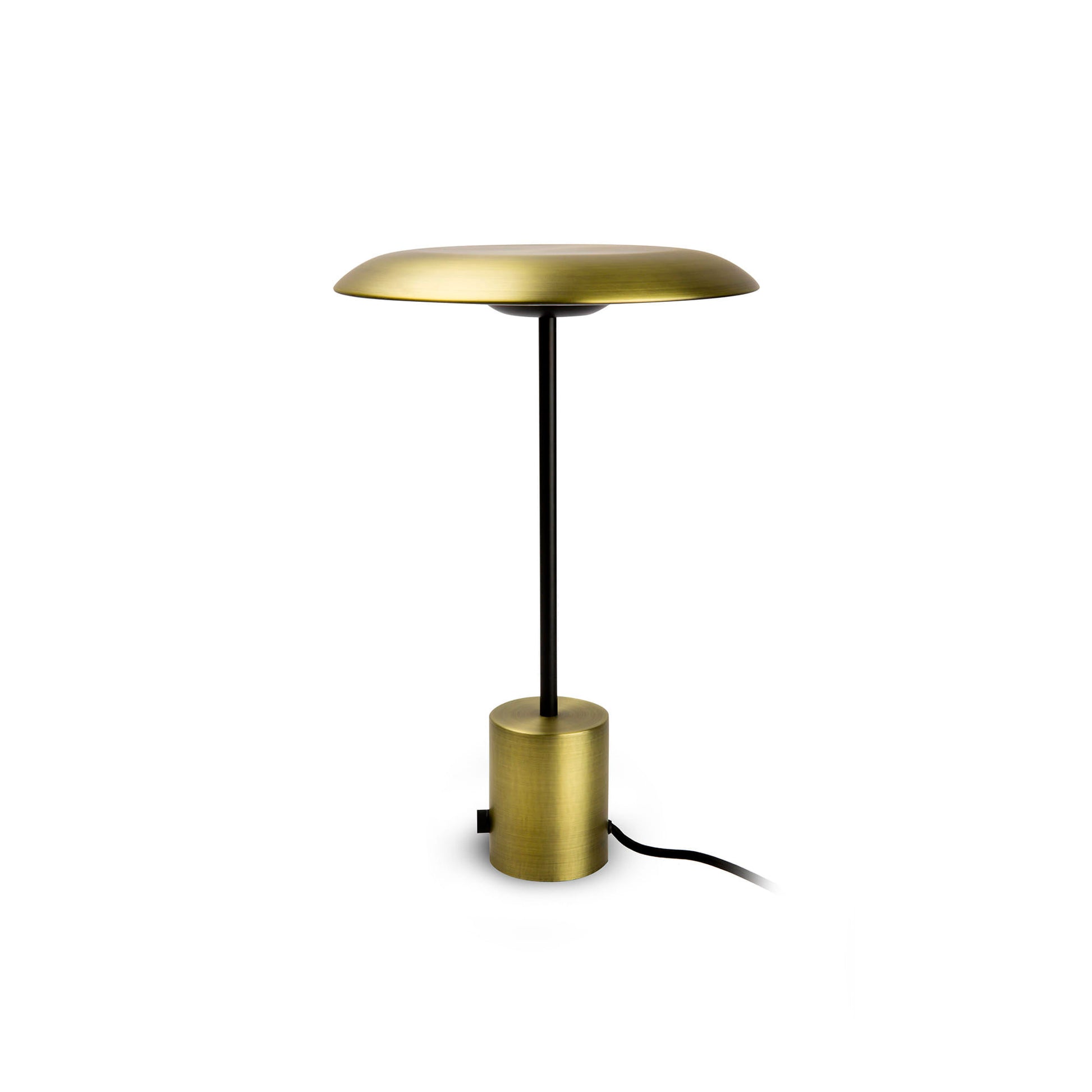 Lámpara de Sobremesa Faro Hoshi Oro Satinado y Negro LED 12W Regulable - Foto Principal
