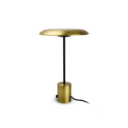 Lámpara de Sobremesa Faro Hoshi Oro Satinado y Negro LED 12W Regulable - Foto Principal
