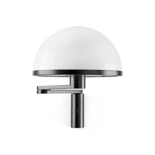 Detalle del aplique Faro DOME con brazo negro