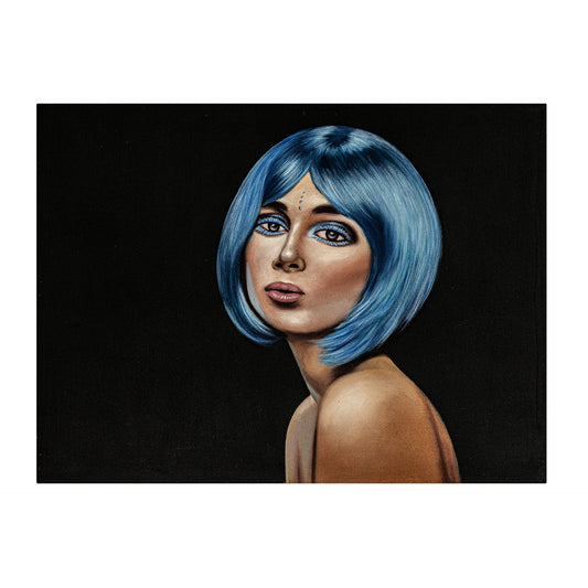 Lienzo Elyna Contemporáneo 120x90 cm | Tonos Azul Sereno