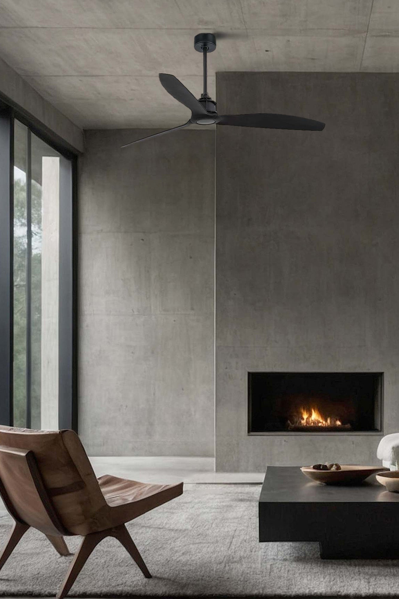 Ventilador de Techo Faro Just Fan DC Ø128cm Negro con Palas Negras - Ambiente