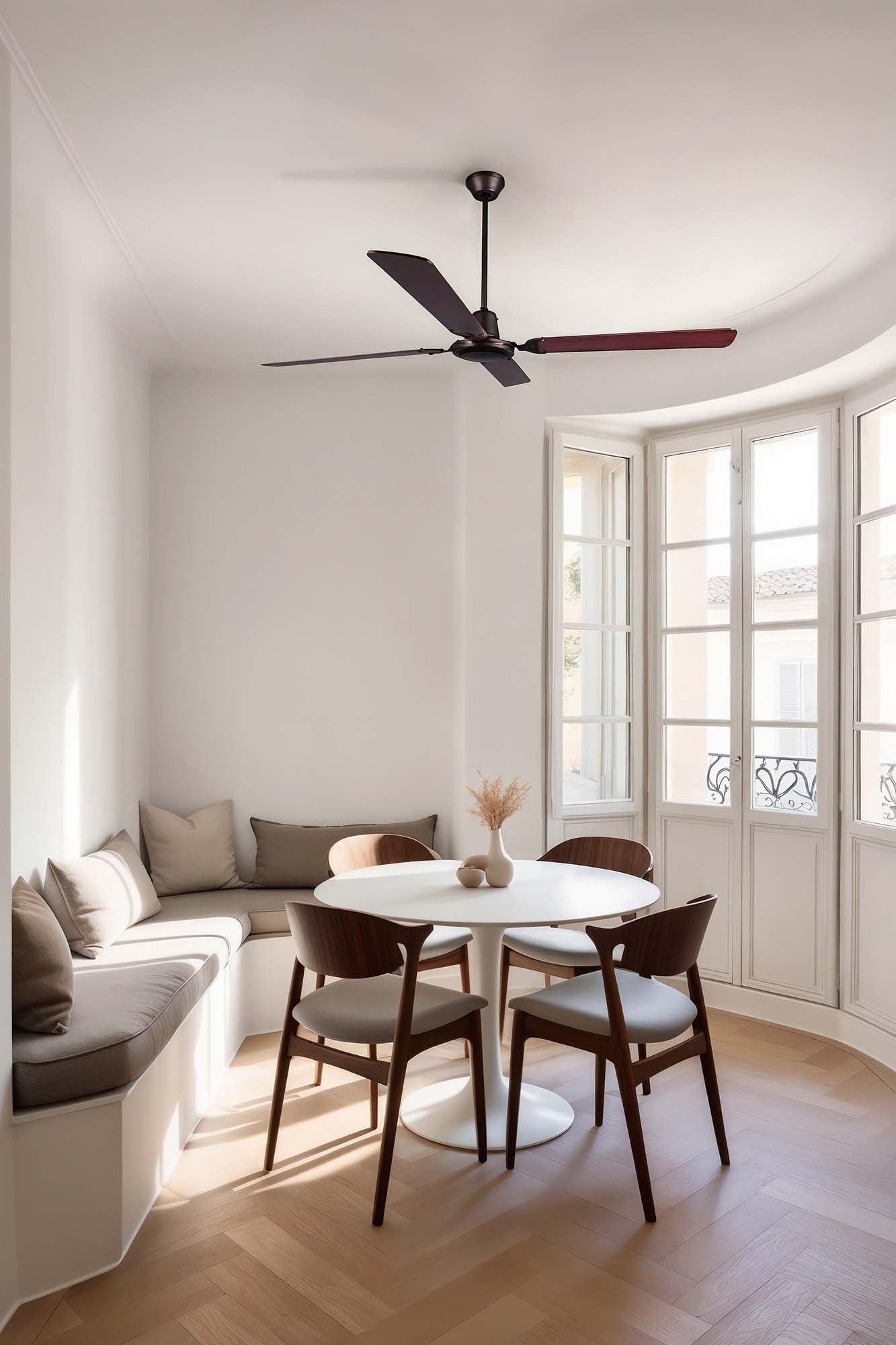 Ventilador de Techo Faro Malvinas Ø140cm Marrón con 4 Palas Clásico - Ambiente