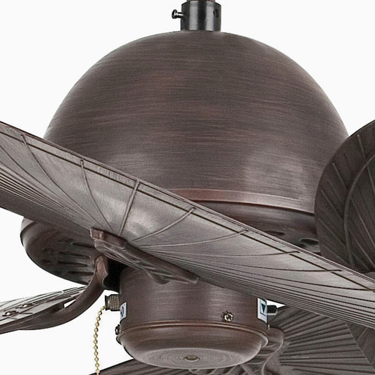Ventilador de Techo Faro Cuba Ø132cm Oro Envejecido 4 Palas Tropical - Detalle