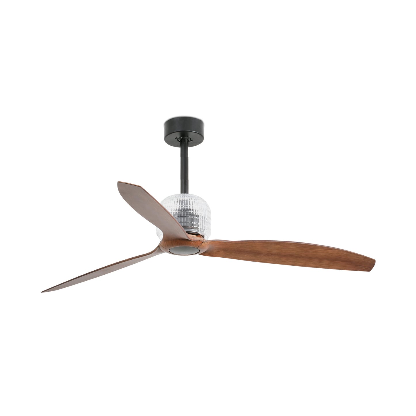 Ventilador de Techo Faro Deco Fan DC Ø128cm Negro Mate con Palas Madera Oscura - Foto Principal