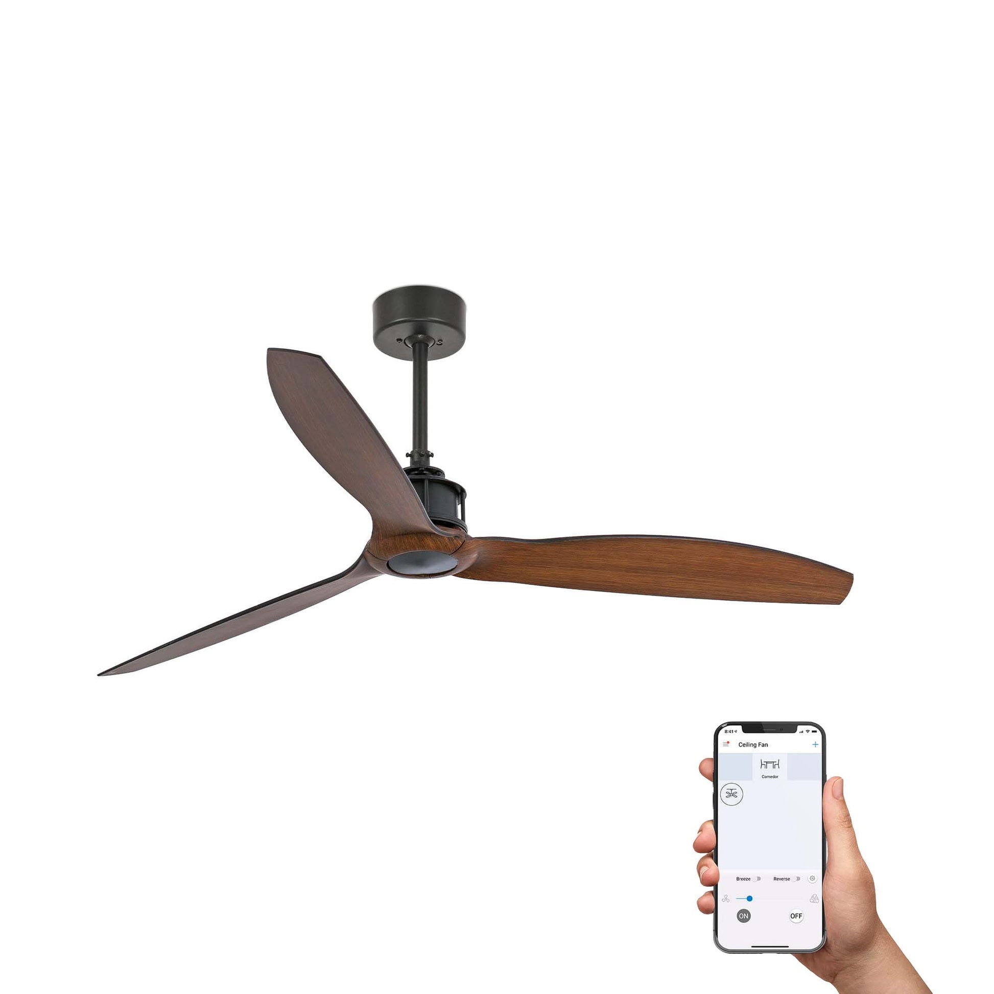 Ventilador de Techo Faro DECO FAN DC Ø128cm Palas Madera Nogal Diseño Conillas - 33395WT.jpg