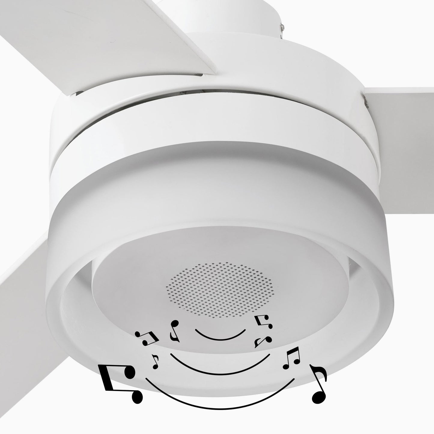 Ventilador de Techo Faro Ice DC Ø132cm Blanco con Altavoz Bluetooth y Luz LED - Detalle
