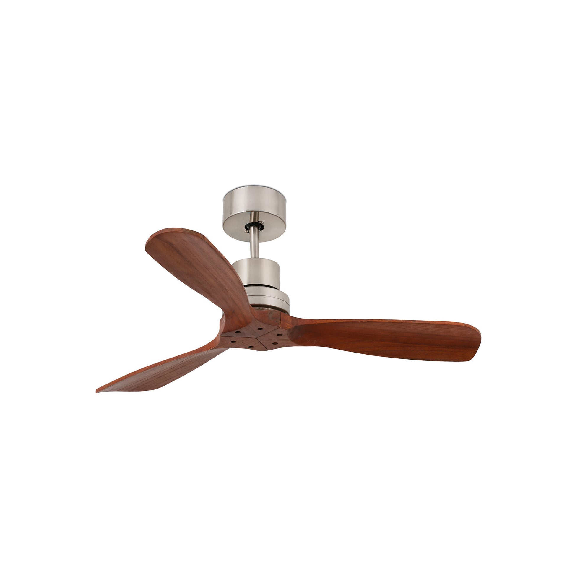 Ventilador de Techo Faro Mini Lantau DC Ø106cm Níquel Mate con Palas de Nogal - Foto Principal